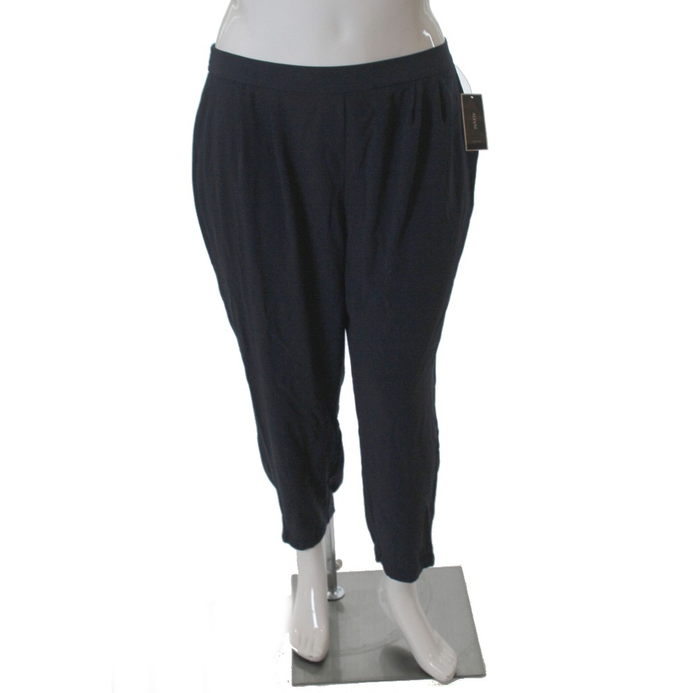 Alfani Womens Pull On Pants Modern Navy Blue XL